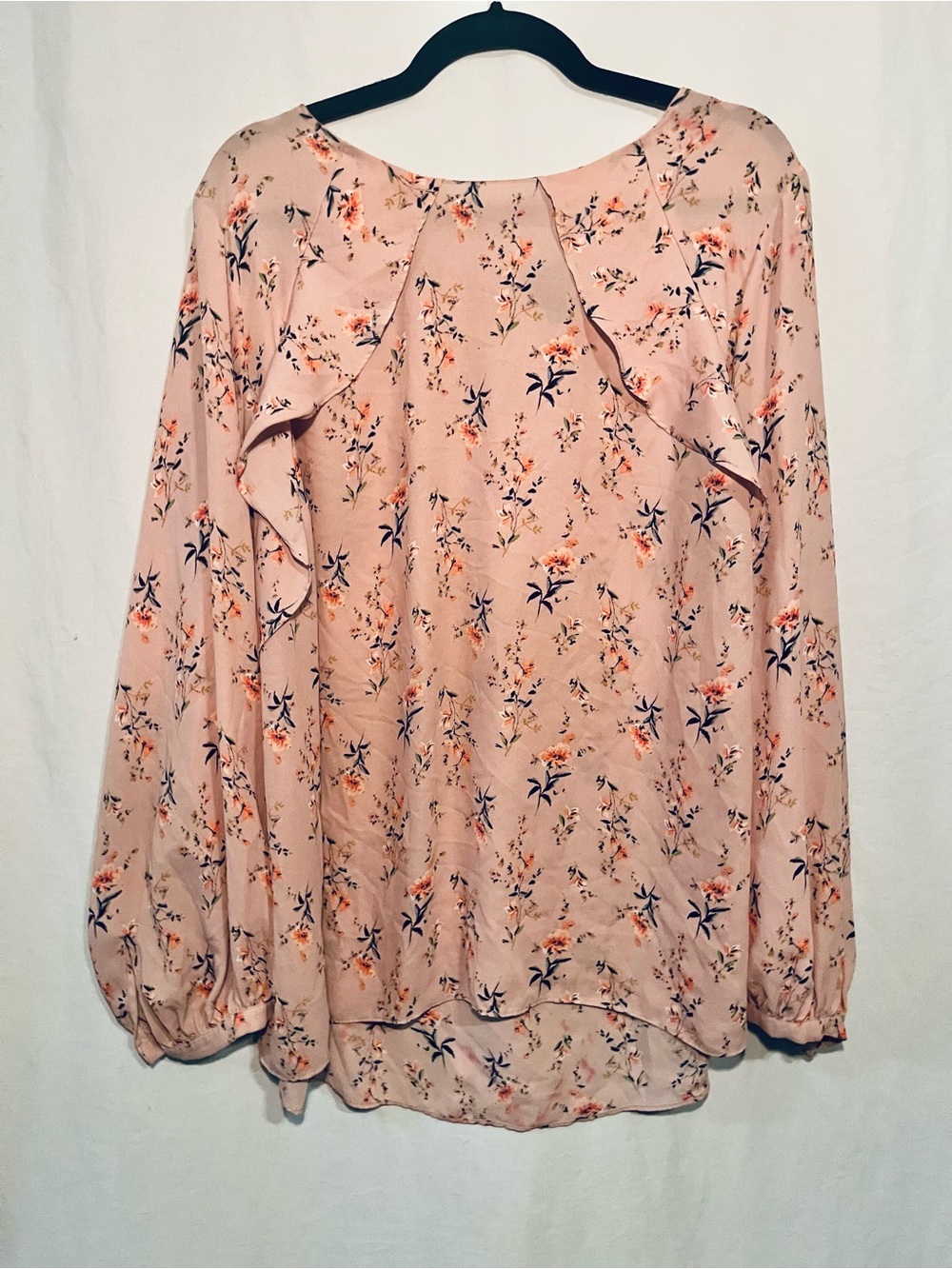 Pink Blouse with Floral Pattern